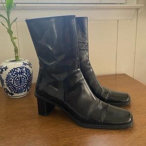 Vintage 90s Italian leather mid calf boots